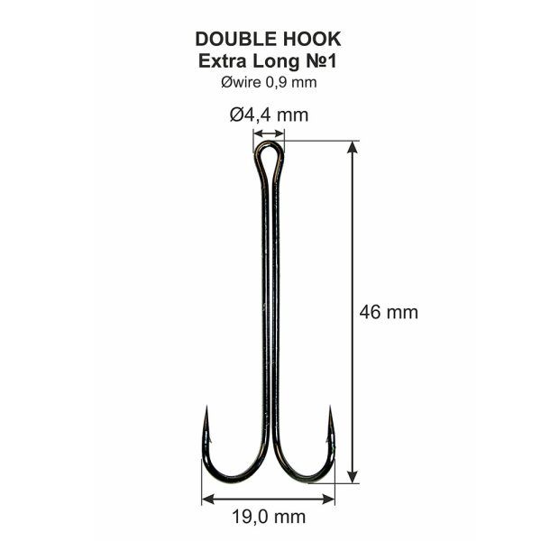 Konks  Double hook Extra Long