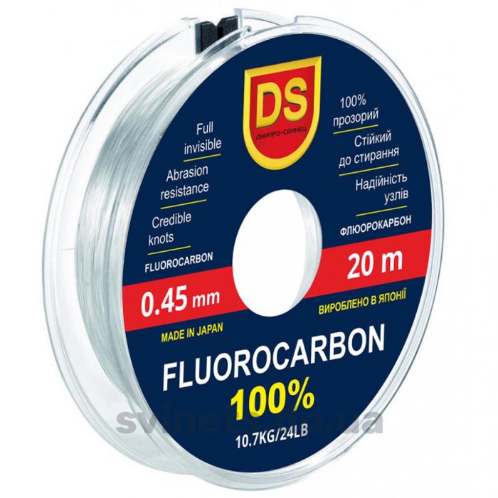 Fluorocarbon DS (test 24Lb/10,7 kg) 20 м 0,45 mm