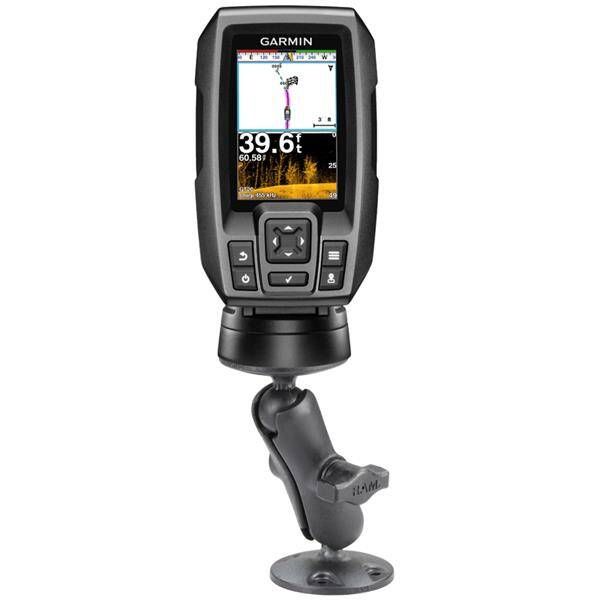 RAM® Composite Double Ball Mount with Hardware for Garmin Striker + More